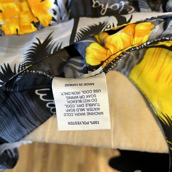 Royal Creations Gray Yellow Black Stormy Hawaiian Sunset Midi Muu Muu Size L - Picture 5 of 5